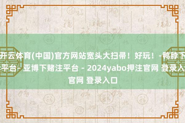 开云体育(中国)官方网站宽头大扫帚！好玩！-鸭脖下单平台- 亚博下赌注平台 - 2024yabo押注官网 登录入口