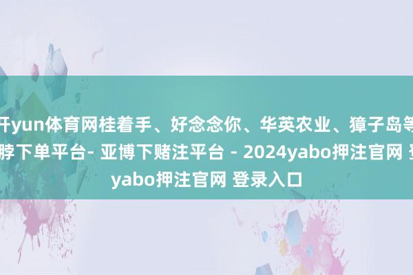开yun体育网桂着手、好念念你、华英农业、獐子岛等涨停-鸭脖下单平台- 亚博下赌注平台 - 2024yabo押注官网 登录入口
