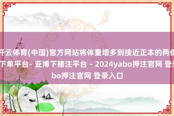 开云体育(中国)官方网站将体重增多到接近正本的两倍-鸭脖下单平台- 亚博下赌注平台 - 2024yabo押注官网 登录入口