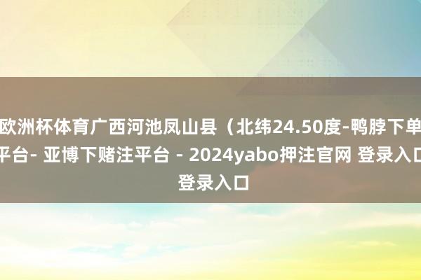 欧洲杯体育广西河池凤山县（北纬24.50度-鸭脖下单平台- 亚博下赌注平台 - 2024yabo押注官网 登录入口