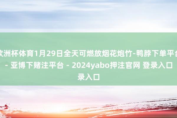 欧洲杯体育1月29日全天可燃放烟花炮竹-鸭脖下单平台- 亚博下赌注平台 - 2024yabo押注官网 登录入口