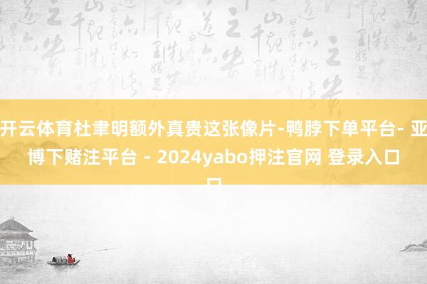 开云体育杜聿明额外真贵这张像片-鸭脖下单平台- 亚博下赌注平台 - 2024yabo押注官网 登录入口