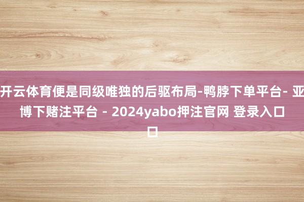 开云体育便是同级唯独的后驱布局-鸭脖下单平台- 亚博下赌注平台 - 2024yabo押注官网 登录入口
