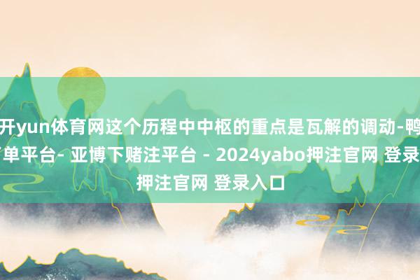 开yun体育网这个历程中中枢的重点是瓦解的调动-鸭脖下单平台- 亚博下赌注平台 - 2024yabo押注官网 登录入口