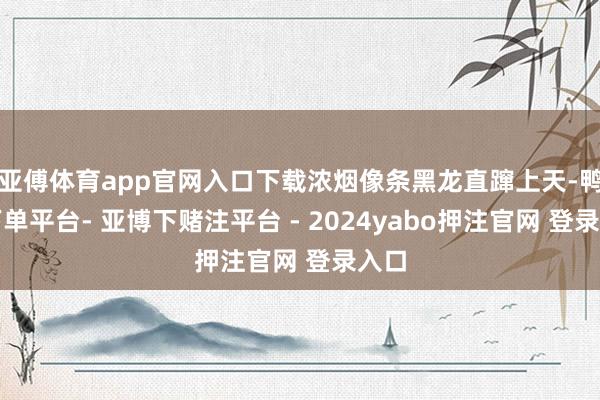 亚傅体育app官网入口下载浓烟像条黑龙直蹿上天-鸭脖下单平台- 亚博下赌注平台 - 2024yabo押注官网 登录入口