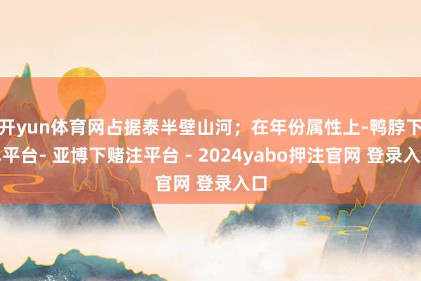 开yun体育网占据泰半壁山河；在年份属性上-鸭脖下单平台- 亚博下赌注平台 - 2024yabo押注官网 登录入口